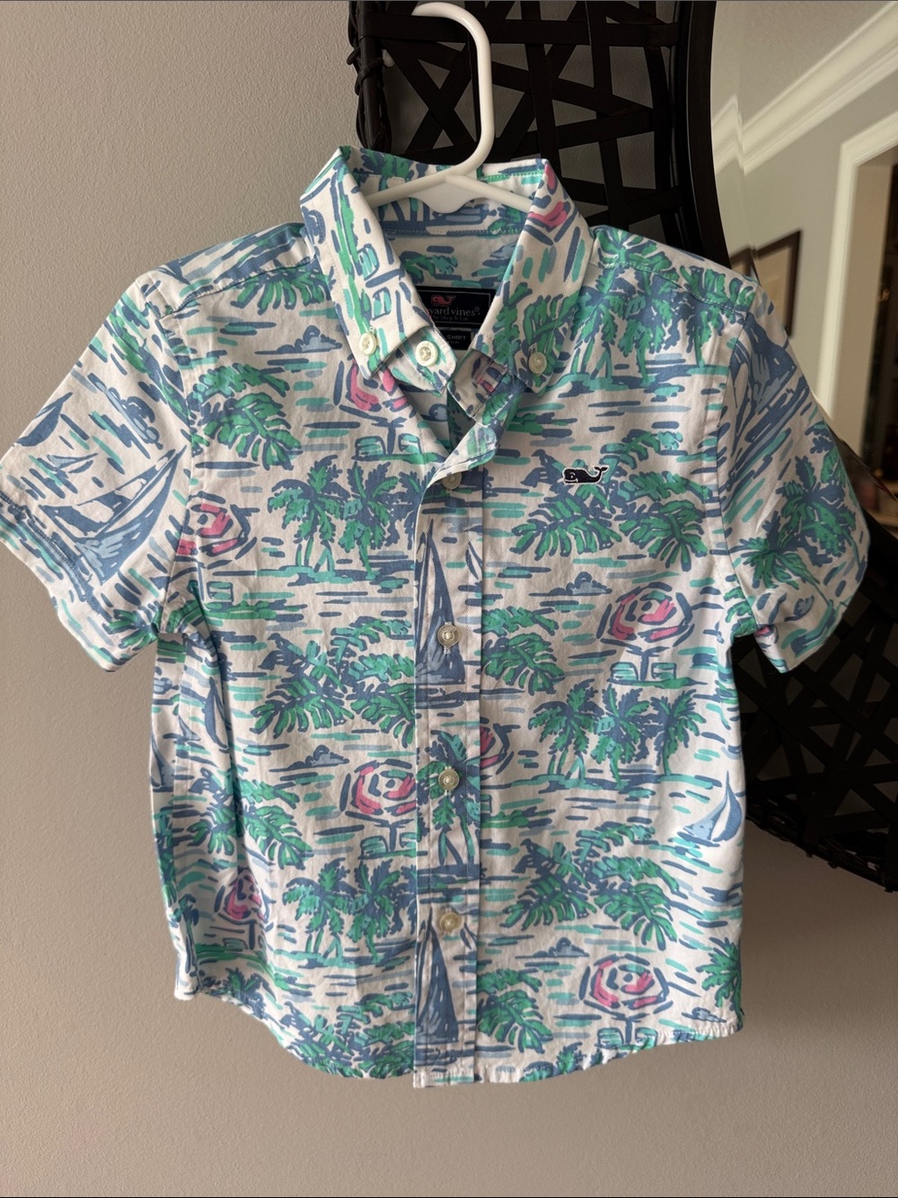 NWT Vineyard Vines "Ocean Terrace Whale Shirt" in White Cap. 3T